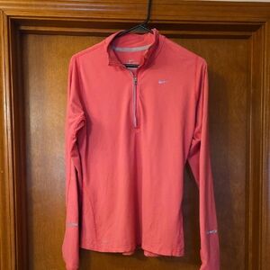 Nike Pink Long Sleeve Half-Zip Top